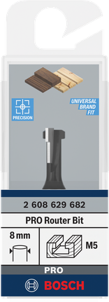 Broca de cerradura para fresadora Bosch PRO de 8 mm.